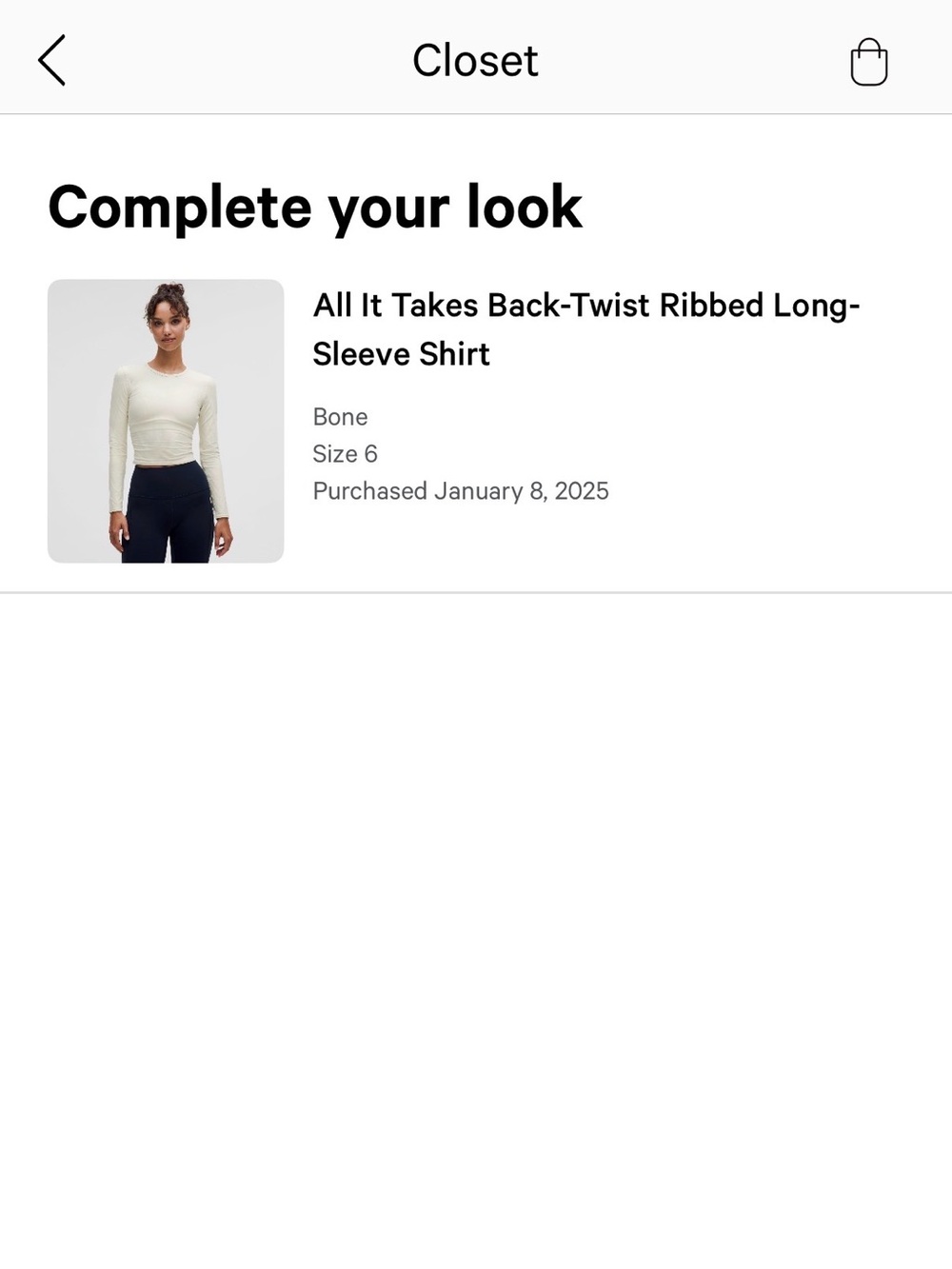 lululemon all it takes back-twist ribbed long-sleeve shirt - Picture 4 of 4
